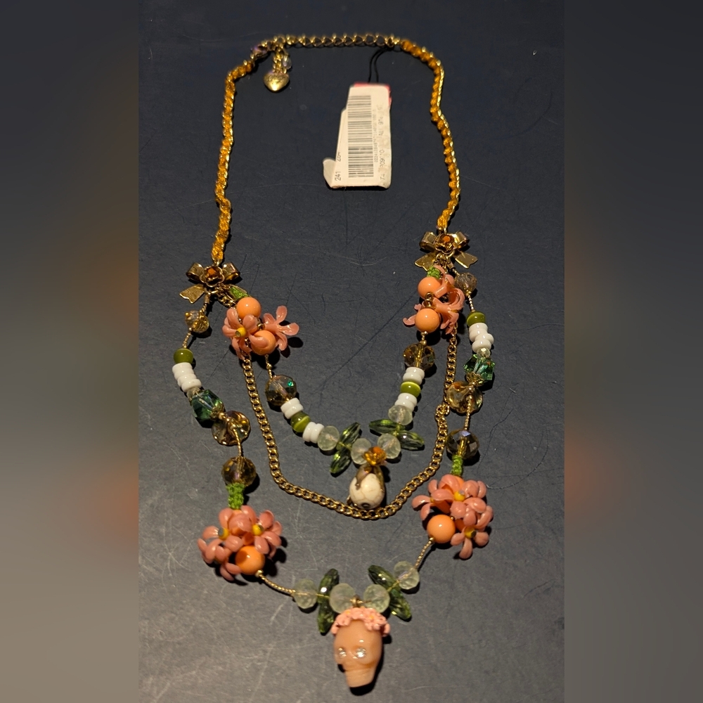 Betsey Johnson Floral Multi-Layer Necklace